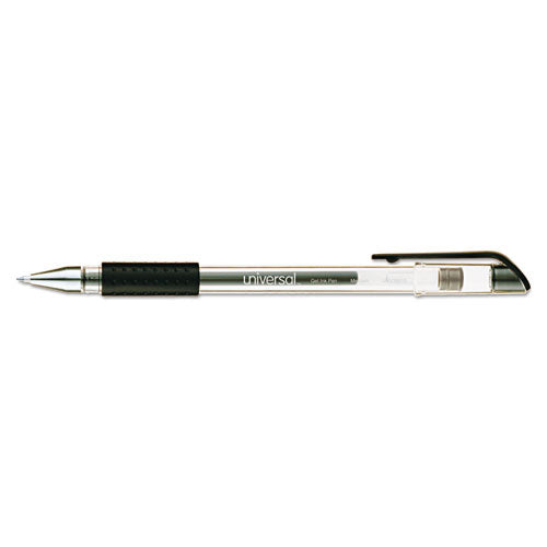 Universal™ wholesale. UNIVERSAL® Comfort Grip Stick Gel Pen, Medium 0.7mm, Black Ink, Clear Barrel, Dozen. HSD Wholesale: Janitorial Supplies, Breakroom Supplies, Office Supplies.