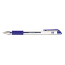 Universal™ wholesale. UNIVERSAL® Comfort Grip Stick Gel Pen, Medium 0.7mm, Blue Ink, Clear Barrel, Dozen. HSD Wholesale: Janitorial Supplies, Breakroom Supplies, Office Supplies.