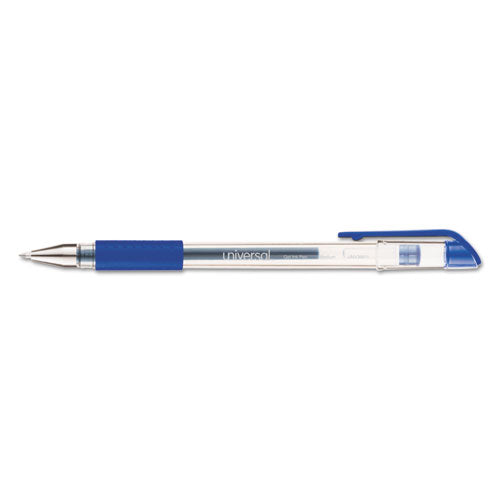 Universal™ wholesale. UNIVERSAL® Comfort Grip Stick Gel Pen, Medium 0.7mm, Blue Ink, Clear Barrel, Dozen. HSD Wholesale: Janitorial Supplies, Breakroom Supplies, Office Supplies.