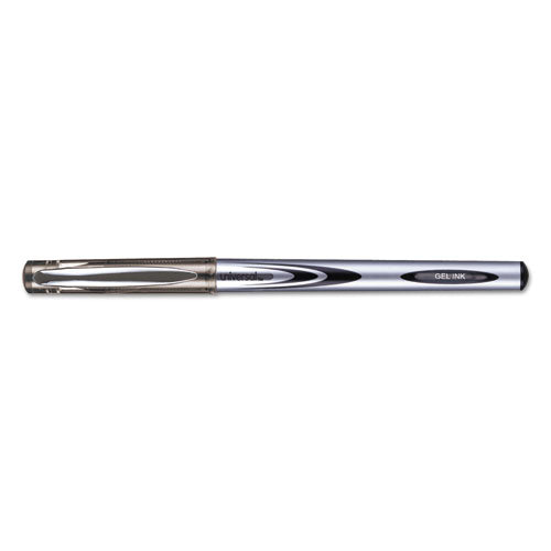 Universal™ wholesale. UNIVERSAL® Stick Gel Pen, Medium 0.7mm, Black Ink, Silver-black Barrel, Dozen. HSD Wholesale: Janitorial Supplies, Breakroom Supplies, Office Supplies.