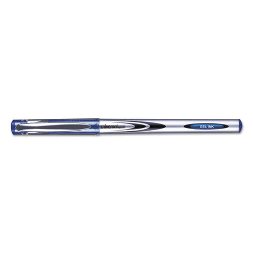Universal™ wholesale. UNIVERSAL® Stick Gel Pen, Medium 0.7mm, Blue Ink, Silver-blue Barrel, Dozen. HSD Wholesale: Janitorial Supplies, Breakroom Supplies, Office Supplies.