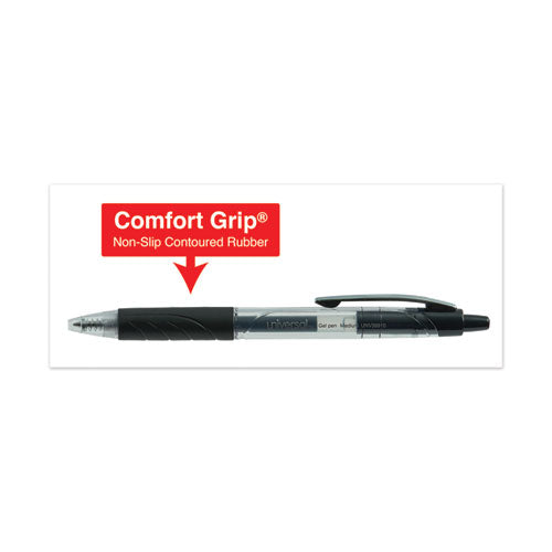 Universal™ wholesale. UNIVERSAL® Comfort Grip Retractable Gel Pen, 0.7mm, Black Ink, Clear-black Barrel, 36-pack. HSD Wholesale: Janitorial Supplies, Breakroom Supplies, Office Supplies.