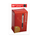 Universal™ wholesale. UNIVERSAL® Comfort Grip Retractable Gel Pen, 0.7mm, Black Ink, Clear-black Barrel, 36-pack. HSD Wholesale: Janitorial Supplies, Breakroom Supplies, Office Supplies.