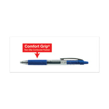 Load image into Gallery viewer, Universal™ wholesale. UNIVERSAL® Comfort Grip Retractable Gel Pen, 0.7mm, Blue Ink, Clear-blue Barrel, 36-pack. HSD Wholesale: Janitorial Supplies, Breakroom Supplies, Office Supplies.