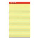 Universal® wholesale. UNIVERSAL® Perforated Ruled Writing Pads, Wide-legal Rule, 8.5 X 14, Canary, 50 Sheets, Dozen. HSD Wholesale: Janitorial Supplies, Breakroom Supplies, Office Supplies.