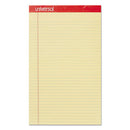Universal® wholesale. UNIVERSAL® Perforated Ruled Writing Pads, Wide-legal Rule, 8.5 X 14, Canary, 50 Sheets, Dozen. HSD Wholesale: Janitorial Supplies, Breakroom Supplies, Office Supplies.