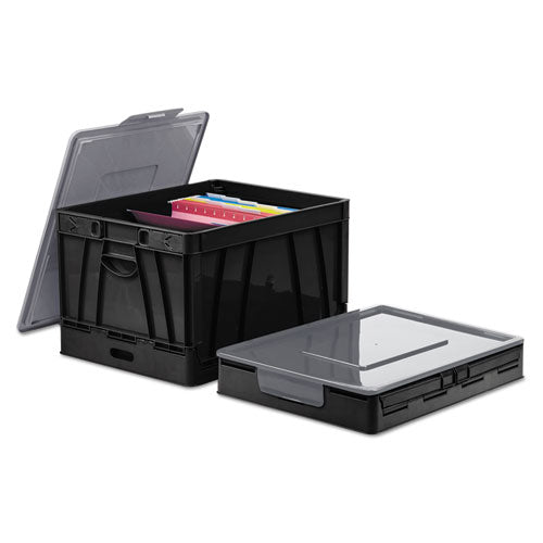 Universal® wholesale. UNIVERSAL® Collapsible Crate, Letter-legal Files, 17.25" X 14.25" X 10.5", Black-gray, 2-pack. HSD Wholesale: Janitorial Supplies, Breakroom Supplies, Office Supplies.