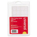 Universal® wholesale. UNIVERSAL® Self-adhesive Removable Color-coding Labels, 0.75" Dia., White, 28-sheet, 36 Sheets-pack. HSD Wholesale: Janitorial Supplies, Breakroom Supplies, Office Supplies.