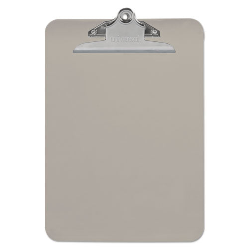 Universal® wholesale. UNIVERSAL® Plastic Clipboard W-high Capacity Clip, 1", Holds 8 1-2 X 12, Translucent Black. HSD Wholesale: Janitorial Supplies, Breakroom Supplies, Office Supplies.
