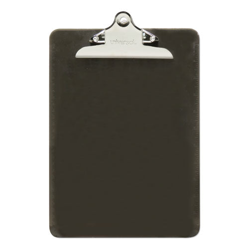 Universal® wholesale. UNIVERSAL® Plastic Clipboard W-high Capacity Clip, 1", Holds 8 1-2 X 12, Translucent Black. HSD Wholesale: Janitorial Supplies, Breakroom Supplies, Office Supplies.