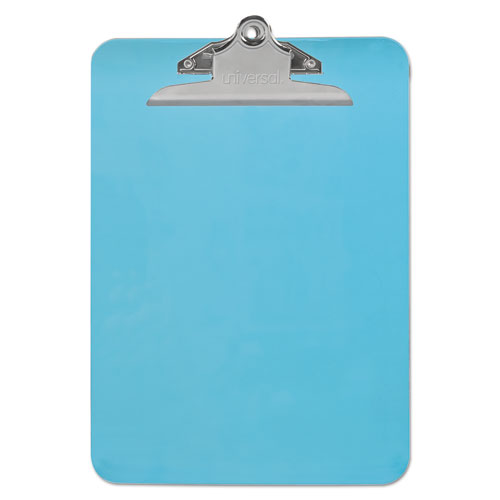 Universal® wholesale. UNIVERSAL® Plastic Clipboard W-high Capacity Clip, 1", Holds 8 1-2 X 12, Translucent Blue. HSD Wholesale: Janitorial Supplies, Breakroom Supplies, Office Supplies.