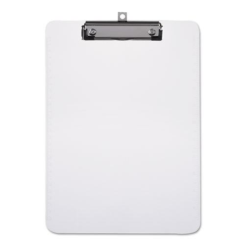 Universal® wholesale. UNIVERSAL® Plastic Clipboard With Low Profile Clip 1-2" Capacity, Holds 8 1-2 X 11, Clear. HSD Wholesale: Janitorial Supplies, Breakroom Supplies, Office Supplies.