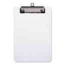 Universal® wholesale. UNIVERSAL® Plastic Clipboard With Low Profile Clip, 1-2" Capacity, Holds 5 X 8, Clear. HSD Wholesale: Janitorial Supplies, Breakroom Supplies, Office Supplies.
