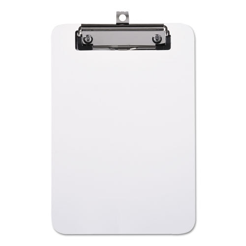 Universal® wholesale. UNIVERSAL® Plastic Clipboard With Low Profile Clip, 1-2" Capacity, Holds 5 X 8, Clear. HSD Wholesale: Janitorial Supplies, Breakroom Supplies, Office Supplies.