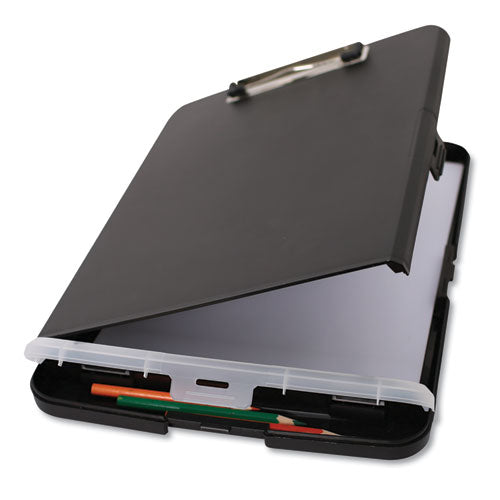 Universal® wholesale. UNIVERSAL® Storage Clipboard W-pen Compartment, 1-2" Capacity, 8 1-2 X 11, Black. HSD Wholesale: Janitorial Supplies, Breakroom Supplies, Office Supplies.