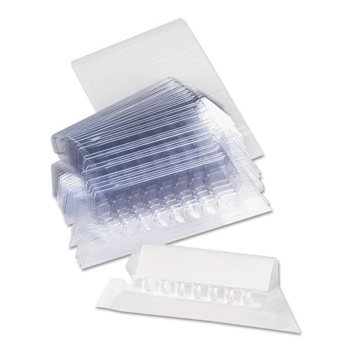 Universal® wholesale. UNIVERSAL® Hanging File Folder Plastic Index Tabs, 1-5-cut Tabs, Clear, 2.25" Wide, 25-pack. HSD Wholesale: Janitorial Supplies, Breakroom Supplies, Office Supplies.