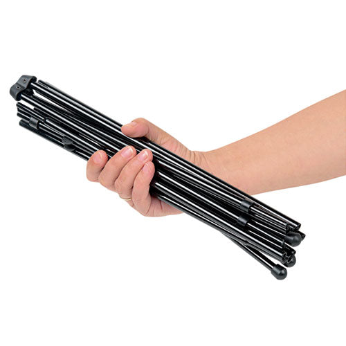 Universal® wholesale. UNIVERSAL® Heavy-duty Instant Setup Foldaway Easel, Adjusts 25" - 63" High, Aluminum, Black. HSD Wholesale: Janitorial Supplies, Breakroom Supplies, Office Supplies.