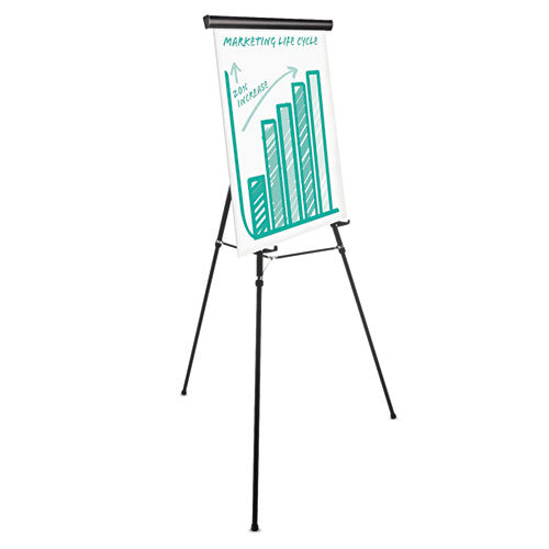 Universal® wholesale. UNIVERSAL® Heavy-duty Adjustable Presentation Easel, 69" Maximum Height, Metal, Black. HSD Wholesale: Janitorial Supplies, Breakroom Supplies, Office Supplies.