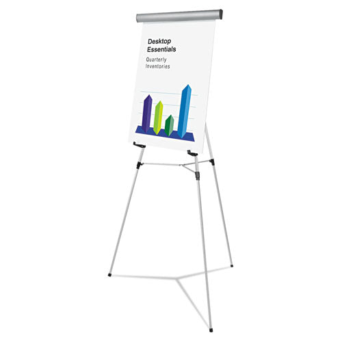 Universal® wholesale. UNIVERSAL® Heavy-duty Adjustable Presentation Easel, 69" Maximum Height, Metal, Silver. HSD Wholesale: Janitorial Supplies, Breakroom Supplies, Office Supplies.