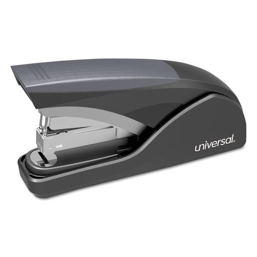 Universal® wholesale. UNIVERSAL® Deluxe Power Assist Flat-clinch Full Strip Stapler, 25-sheet Capacity, Black-gray. HSD Wholesale: Janitorial Supplies, Breakroom Supplies, Office Supplies.