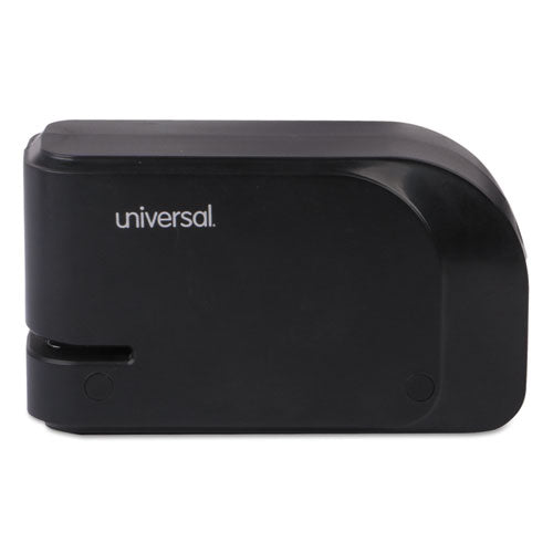 Universal® wholesale. UNIVERSAL® Half-strip Electric Stapler With Staple Channel Release Button, 20-sheet Capacity, Black. HSD Wholesale: Janitorial Supplies, Breakroom Supplies, Office Supplies.