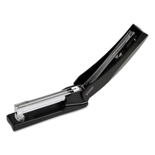 Universal® wholesale. UNIVERSAL® Stand-up Full Strip Stapler, 20-sheet Capacity, Black-gray. HSD Wholesale: Janitorial Supplies, Breakroom Supplies, Office Supplies.