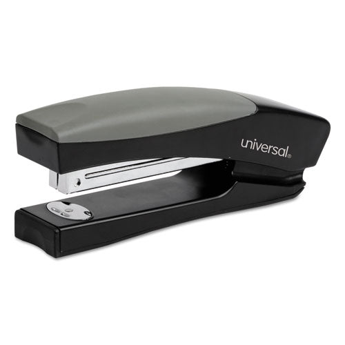 Universal® wholesale. UNIVERSAL® Stand-up Full Strip Stapler, 20-sheet Capacity, Black-gray. HSD Wholesale: Janitorial Supplies, Breakroom Supplies, Office Supplies.