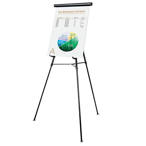 Universal® wholesale. UNIVERSAL 3-leg Telescoping Easel With Pad Retainer, Adjusts 34" To 64", Aluminum, Black. HSD Wholesale: Janitorial Supplies, Breakroom Supplies, Office Supplies.