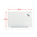 Universal® wholesale. UNIVERSAL® Frameless Magnetic Glass Marker Board, 36" X 24", White. HSD Wholesale: Janitorial Supplies, Breakroom Supplies, Office Supplies.