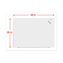 Universal® wholesale. UNIVERSAL® Frameless Magnetic Glass Marker Board, 48" X 36", White. HSD Wholesale: Janitorial Supplies, Breakroom Supplies, Office Supplies.
