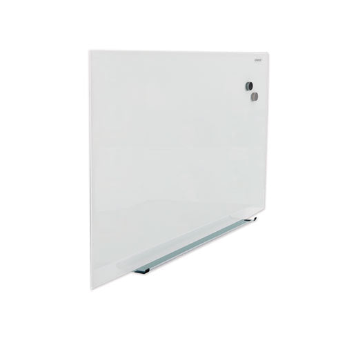 Universal® wholesale. UNIVERSAL® Frameless Magnetic Glass Marker Board, 48" X 36", White. HSD Wholesale: Janitorial Supplies, Breakroom Supplies, Office Supplies.