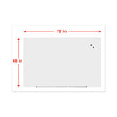Universal® wholesale. UNIVERSAL® Frameless Magnetic Glass Marker Board, 72" X 48", White. HSD Wholesale: Janitorial Supplies, Breakroom Supplies, Office Supplies.