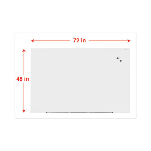 Universal® wholesale. UNIVERSAL® Frameless Magnetic Glass Marker Board, 72" X 48", White. HSD Wholesale: Janitorial Supplies, Breakroom Supplies, Office Supplies.
