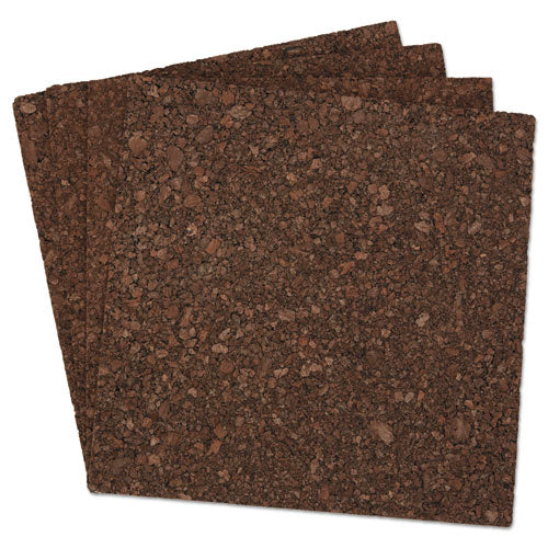 Universal® wholesale. UNIVERSAL Cork Tile Panels, Dark Brown, 12 X 12, 4-pack. HSD Wholesale: Janitorial Supplies, Breakroom Supplies, Office Supplies.