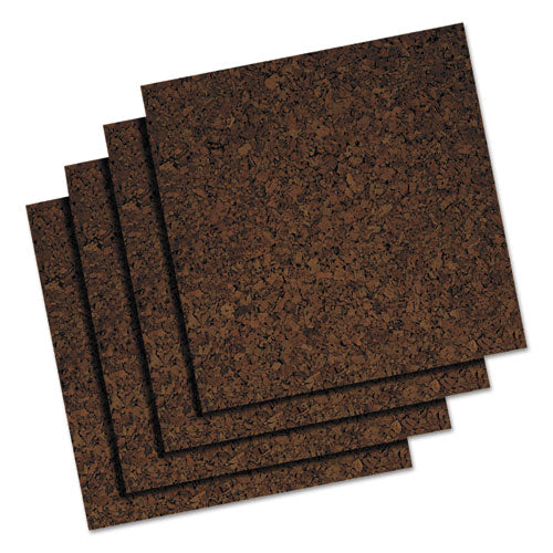 Universal® wholesale. UNIVERSAL Cork Tile Panels, Dark Brown, 12 X 12, 4-pack. HSD Wholesale: Janitorial Supplies, Breakroom Supplies, Office Supplies.