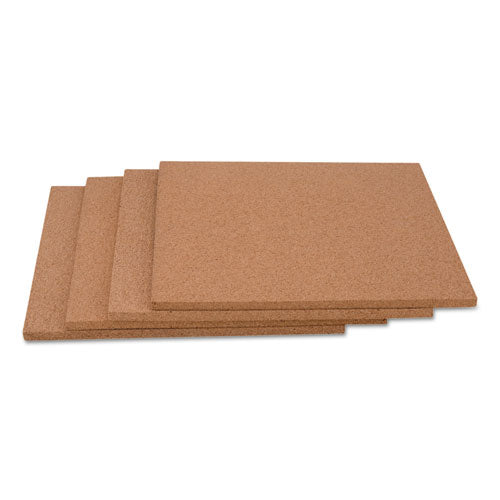 Universal® wholesale. UNIVERSAL Cork Tile Panels, Brown, 12 X 12, 4-pack. HSD Wholesale: Janitorial Supplies, Breakroom Supplies, Office Supplies.