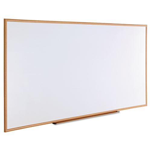 Universal® wholesale. UNIVERSAL® Dry-erase Board, Melamine, 96 X 48, White, Oak-finished Frame. HSD Wholesale: Janitorial Supplies, Breakroom Supplies, Office Supplies.