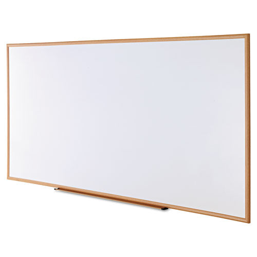 Universal® wholesale. UNIVERSAL® Dry-erase Board, Melamine, 96 X 48, White, Oak-finished Frame. HSD Wholesale: Janitorial Supplies, Breakroom Supplies, Office Supplies.