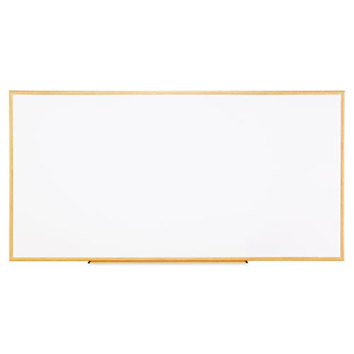 Universal® wholesale. UNIVERSAL® Dry-erase Board, Melamine, 96 X 48, White, Oak-finished Frame. HSD Wholesale: Janitorial Supplies, Breakroom Supplies, Office Supplies.