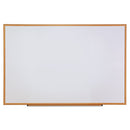 Universal® wholesale. UNIVERSAL® Dry-erase Board, Melamine, 72 X 48, White, Oak-finished Frame. HSD Wholesale: Janitorial Supplies, Breakroom Supplies, Office Supplies.