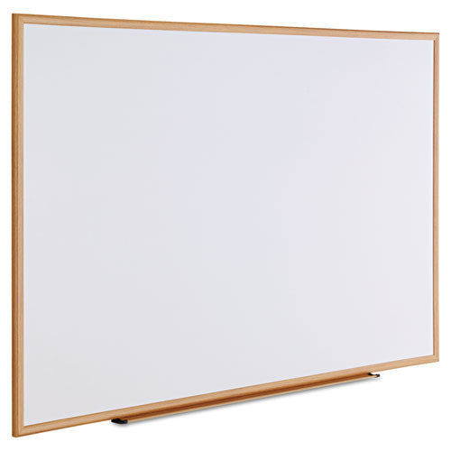 Universal® wholesale. UNIVERSAL® Dry-erase Board, Melamine, 72 X 48, White, Oak-finished Frame. HSD Wholesale: Janitorial Supplies, Breakroom Supplies, Office Supplies.