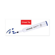 Load image into Gallery viewer, Universal™ wholesale. UNIVERSAL® Dry Erase Marker, Broad Chisel Tip, Blue, Dozen. HSD Wholesale: Janitorial Supplies, Breakroom Supplies, Office Supplies.