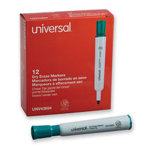 Load image into Gallery viewer, Universal™ wholesale. UNIVERSAL® Dry Erase Marker, Broad Chisel Tip, Green, Dozen. HSD Wholesale: Janitorial Supplies, Breakroom Supplies, Office Supplies.