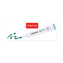 Load image into Gallery viewer, Universal™ wholesale. UNIVERSAL® Dry Erase Marker, Broad Chisel Tip, Green, Dozen. HSD Wholesale: Janitorial Supplies, Breakroom Supplies, Office Supplies.