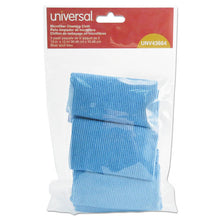 Load image into Gallery viewer, Universal® wholesale. UNIVERSAL® Microfiber Cleaning Cloth, 12 X 12, Blue, 3-pack. HSD Wholesale: Janitorial Supplies, Breakroom Supplies, Office Supplies.