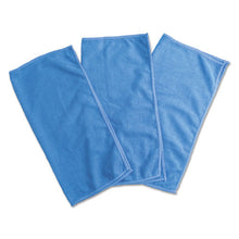 Load image into Gallery viewer, Universal® wholesale. UNIVERSAL® Microfiber Cleaning Cloth, 12 X 12, Blue, 3-pack. HSD Wholesale: Janitorial Supplies, Breakroom Supplies, Office Supplies.