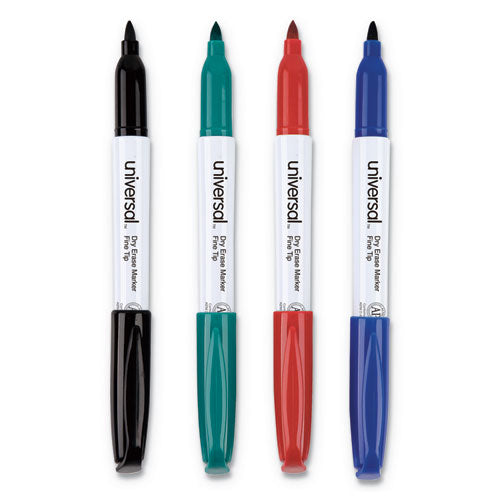 Universal™ wholesale. UNIVERSAL® Pen Style Dry Erase Marker, Fine Bullet Tip, Assorted Colors, 4-set. HSD Wholesale: Janitorial Supplies, Breakroom Supplies, Office Supplies.