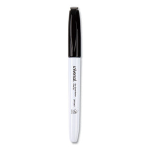 Universal™ wholesale. UNIVERSAL® Pen Style Dry Erase Marker, Fine Bullet Tip, Black, Dozen. HSD Wholesale: Janitorial Supplies, Breakroom Supplies, Office Supplies.