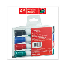 Load image into Gallery viewer, Universal™ wholesale. UNIVERSAL® Dry Erase Marker, Medium Bullet Tip, Assorted Colors, 4-set. HSD Wholesale: Janitorial Supplies, Breakroom Supplies, Office Supplies.