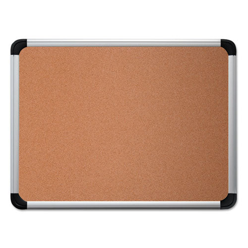 Universal® wholesale. UNIVERSAL® Cork Board With Aluminum Frame, 36 X 24, Natural, Silver Frame. HSD Wholesale: Janitorial Supplies, Breakroom Supplies, Office Supplies.